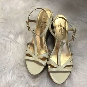 KATE SPADE GOLD Espadrille‎ SANDALS size 7M